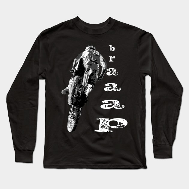 freestyle motocross enduro Long Sleeve T-Shirt by rickylabellevie